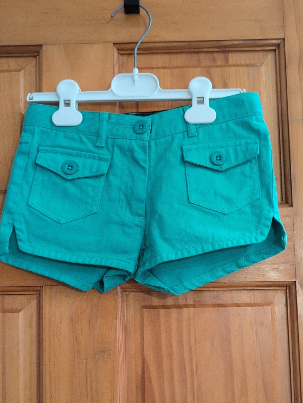 Women's Teal Pocket Shorts